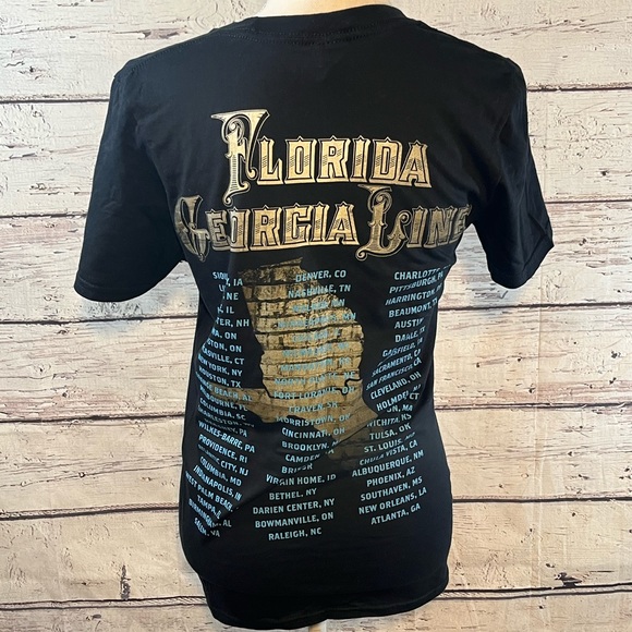 Florida Georgia Line "Anything Goes" Tour T-Shirt Black-Small - Picture 2 of 2